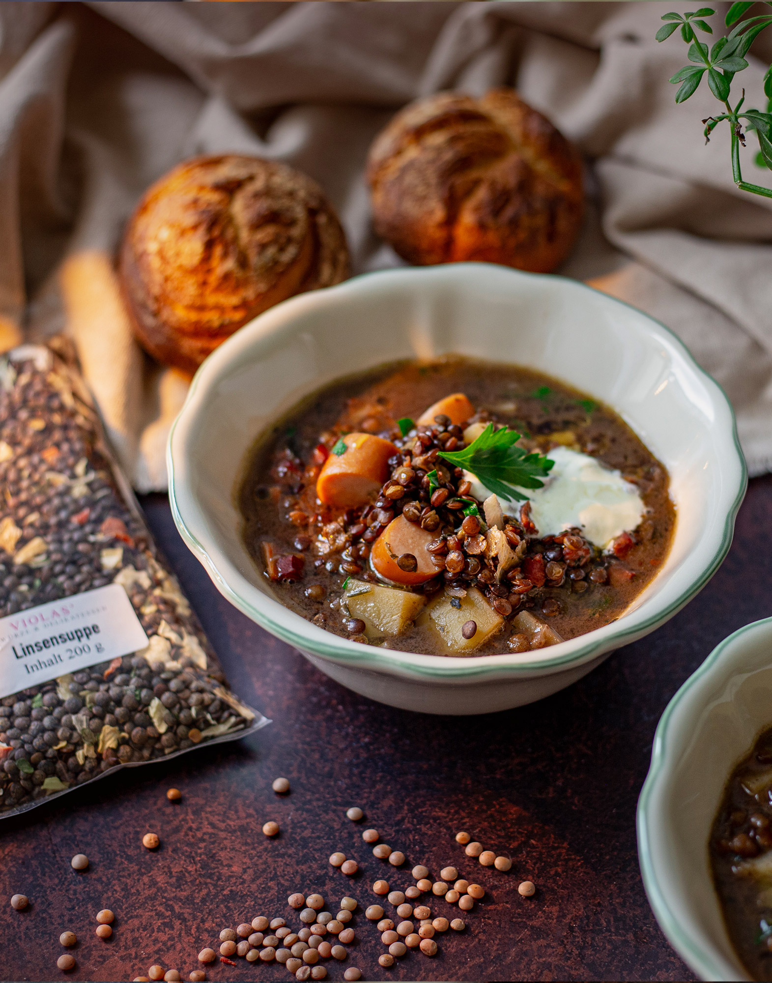 Kraeftige Linsensuppe
